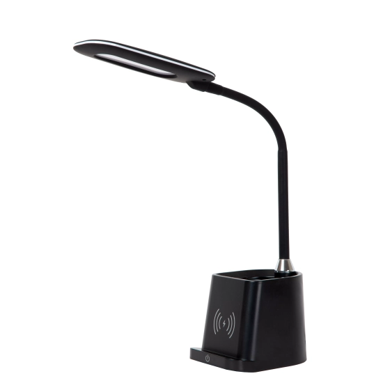 PENNY Lampa biurkowa LED Przym. 1x4,7W 3000K Z ładowarką bezprzewodową Czarny 18674/06/30 Lucide - zdjęcie dodatkowe 1